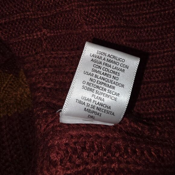 Derek Heart Lace Up Three Tone Sweater Size XL - Picture 8 of 8